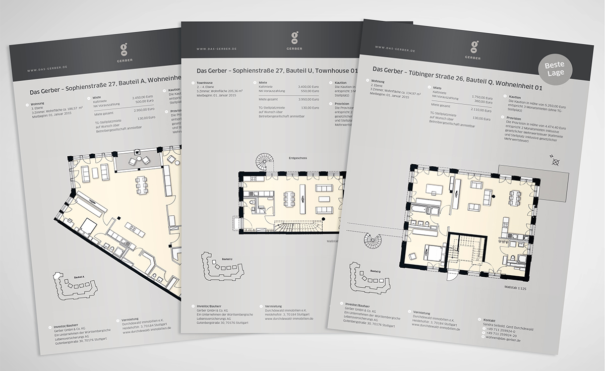 Immobilienkommunikation: Exposés, Datenblätter