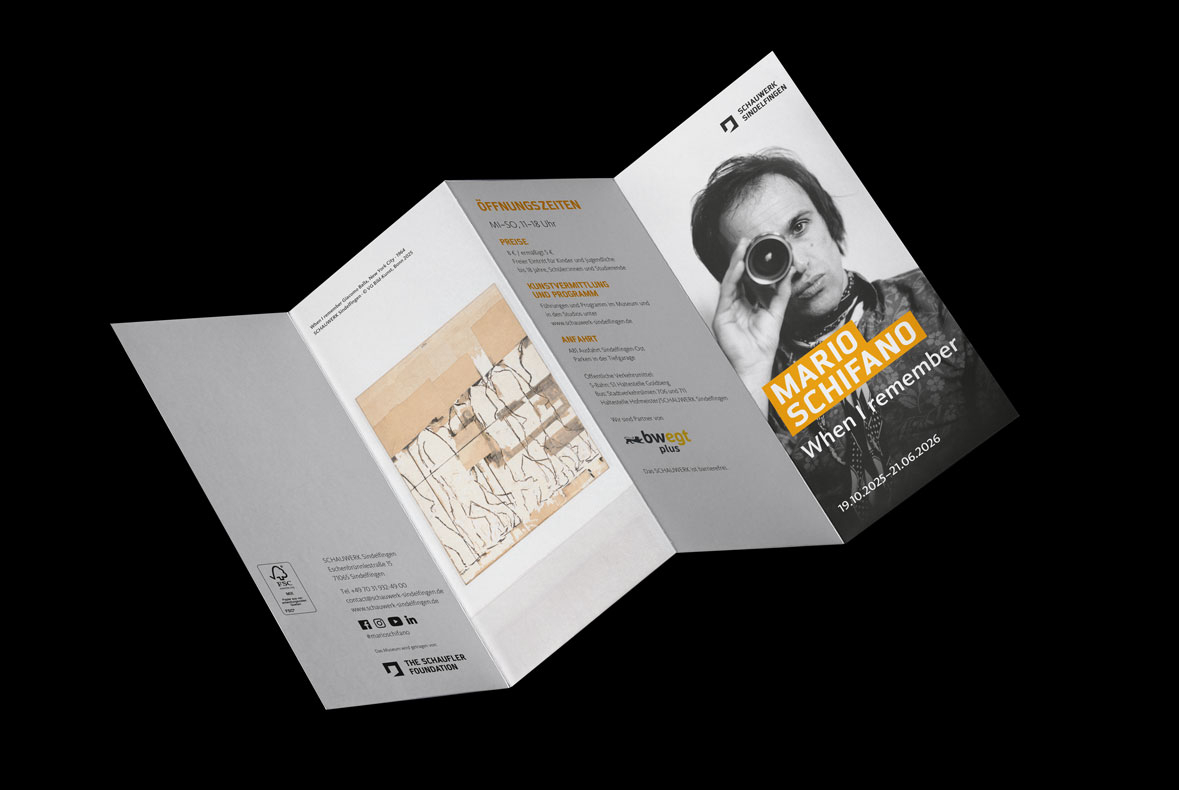 SAHARA Werbeagentur Referenz: Schauwerk Mario Schifano